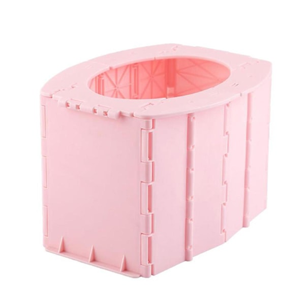Bärbar Hopfällbar Toalett Vikbar Toalett Potta Bekväm Hinktoalett För Barn Camping Pink