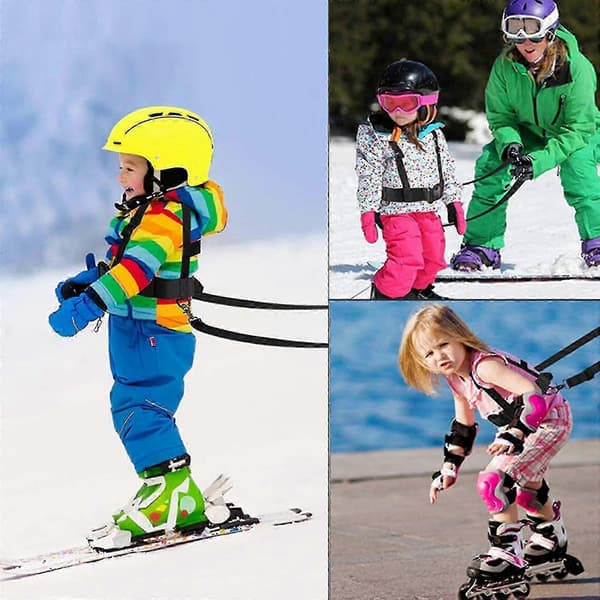 [LCS] Skisele for barn, nybegynnere, skitrening, skøyter, snowboard js Orange