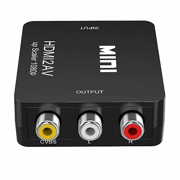 HDMI till RCA, HDMI till AV, 1080p HDMI till AV 3RCA CVBS Komposit Video Audio Konverter Adapter