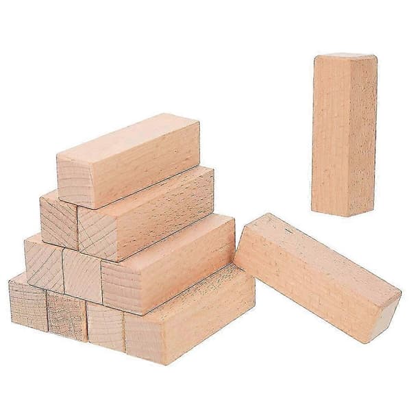 Treskjæring Treblokker for DIY-seglhåndverk 12 stk. sett