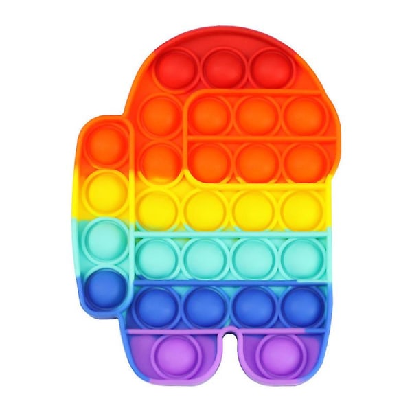 Rainbow Bubble Fidget Toy Heart Sensory Toy