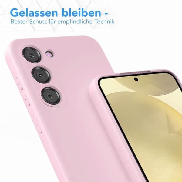 [LCS] Protective Case - BOOLING - for Samsung Galaxy S24 - Silicone - Ultra Slim - Light Pink Ljusrosa