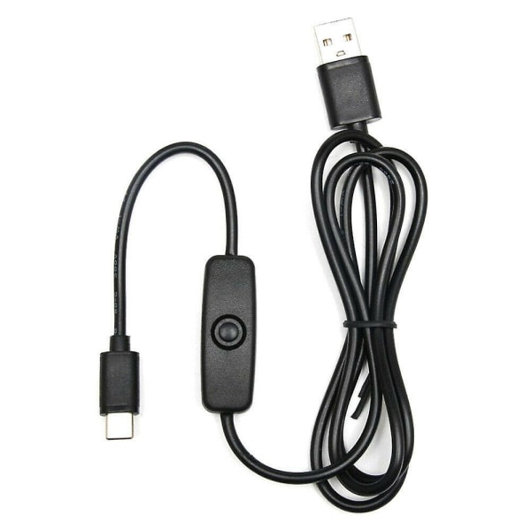 3a USB Type C-kabel med av/på-bryter Strømknapp Raspberry Pi Telefonlading