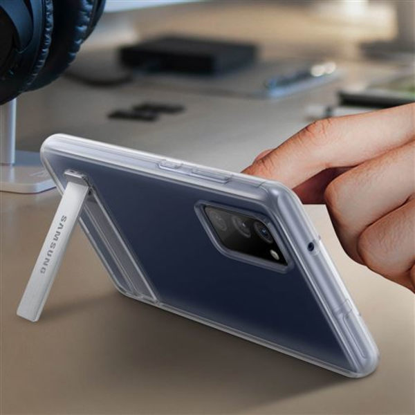 Galaxy S20 FE Skal med Stöd Klar Stående Fodral Transparent