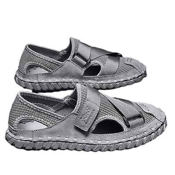 Sandaler Ihåliga och andas Baotou Ins Casual Beach Shoes för män gray 40