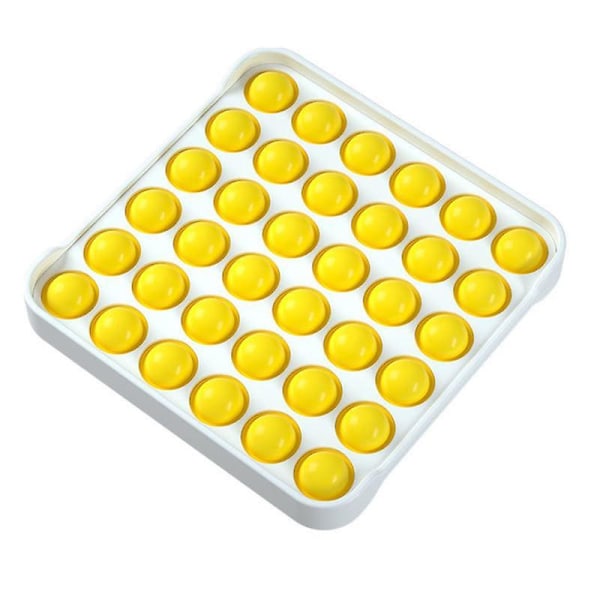 Square Shape Push Bubble Simple Dimple Fidget Toy Yellow