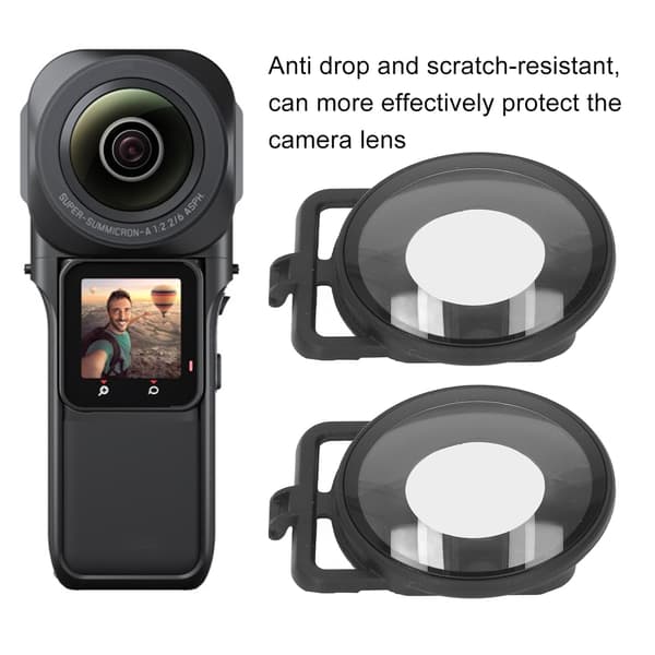 [LCS] Dobbelt linsebeskyttelse til Insta 360 One RS Panoramalinse Actionkamera Tilbehør