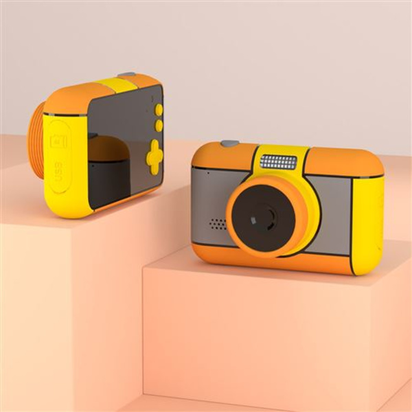 Kan6 Mini Kaksoiskameran HD Digitaalinen Kamera Lapsille - Keltainen