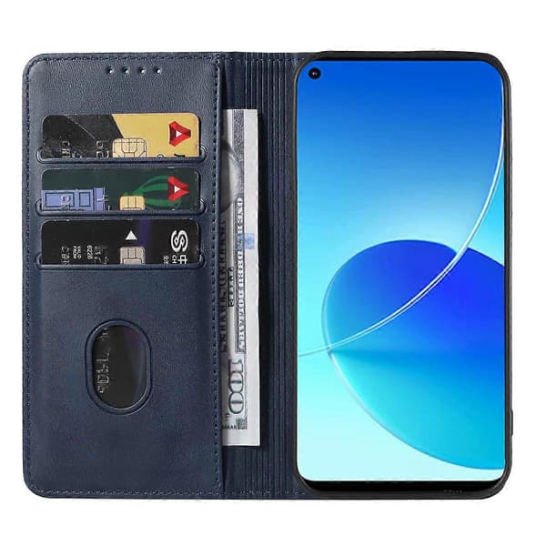[LCS] För OPPO Reno6 Pro+ 5G magnetiskt läderfodral Blue