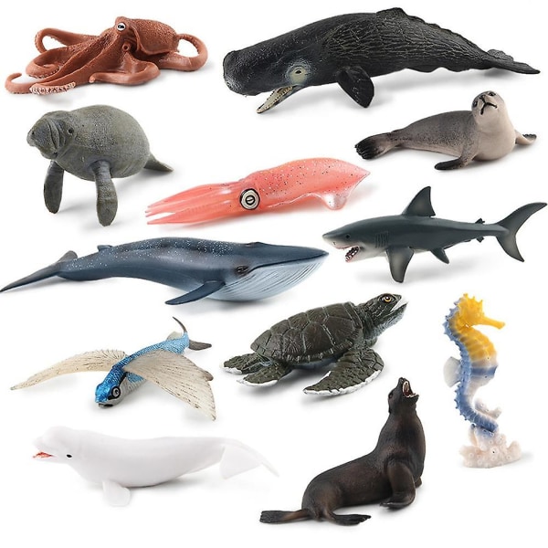 Manatee Vuxen Sealife Toy Model Havsdjur Figurmodell LeksakerXmas Present