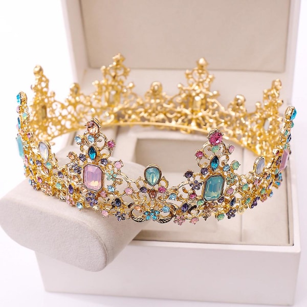 Jeweled barock Queen Crown, kostym fest håraccessoarer color1