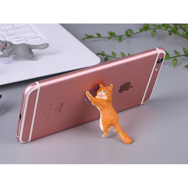 Kat Sugekop Mobiltelefon Bordholder Gul