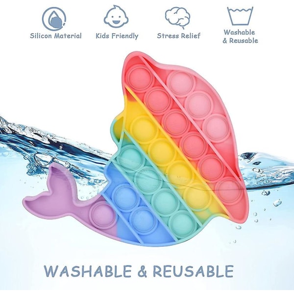 3 pakker Push Pop Bubble Fidget Sensorisk Legetøj