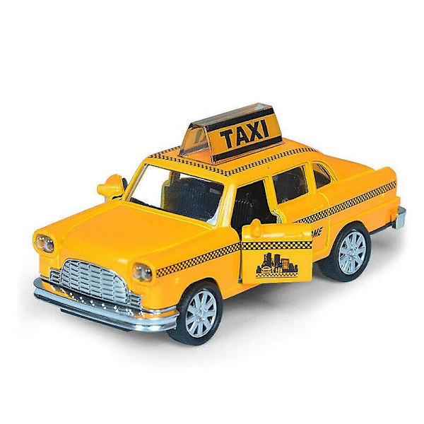Simulaatio Keltainen Taksi Auto Ajoneuvo Metalliseos Leluauto