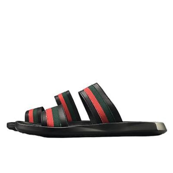 Herr Casual Flip-Flops Vardagskläder Strand Sandaler Och Tofflor Black red green 39