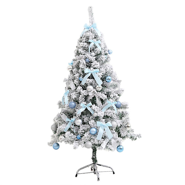 Julepynt 60cm jul ins blå flocking cedertræ pa