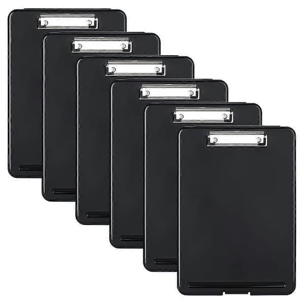 A4 Formular Opbevaringsboks, Clipboard Etui, Bulk Clipboard Sæt Egnet til Skole, Brug, Industrikontor, Dokumentboks Black