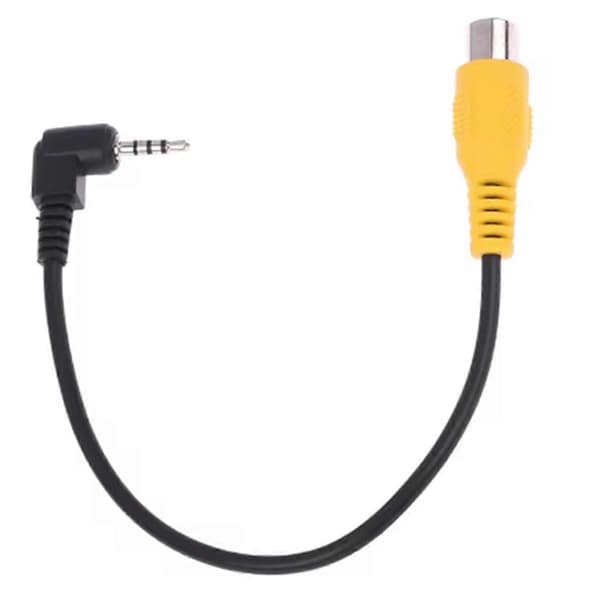 10PC AV ind Video Kabel Adapter 2.5mm AV Jack Hanstik til Hun Adapter Kabel til Bakkamera Konvertering Black  Yellow