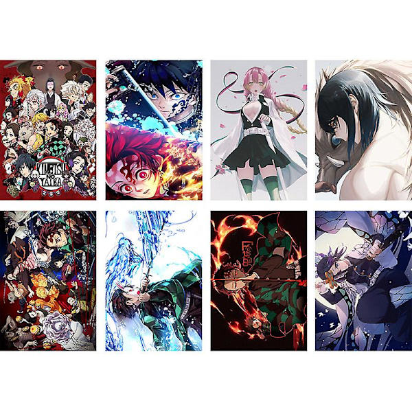 Demon Slayer: Kimetsu No Yaiba Plakat 8 stk A3 Størrelse