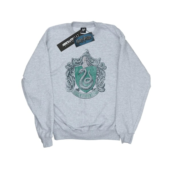 Harry Potter Dam Slytherin Bomulls Sweatshirt M Ljusgrå Ljusgrå M Heather Grey