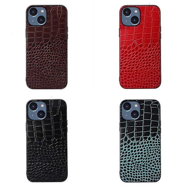 [LCS] Krokodille Toplag Ko Læder Etui til iPhone 14 Black