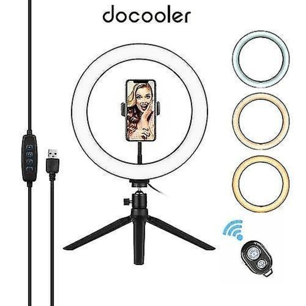 docooler 26cm/10 tuuman LED-rengasvalo