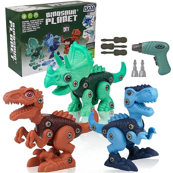 Barns dinosaurier konstruktion pojke set Pedagogiska demontering montering pussel leksaker