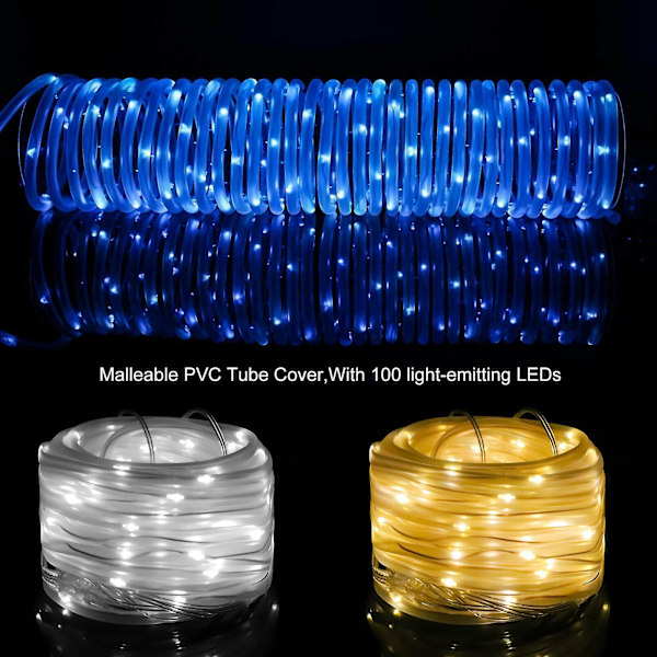 Jouluvalot aurinkokennolla, keijuvalot White - 2PCS