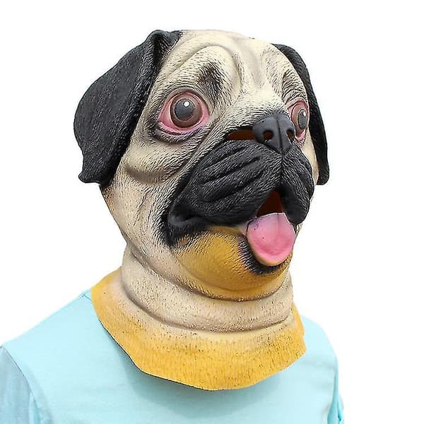 [LCS] Halloween Latex Dyre Mops Maske Hodeplagg