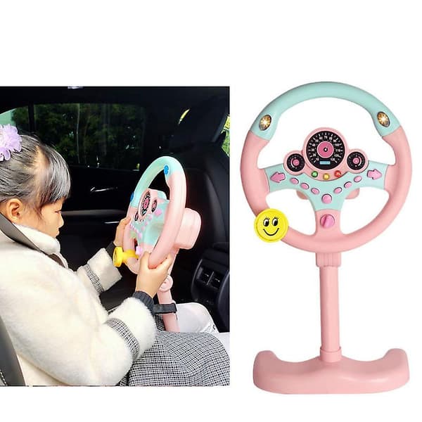 [LCS] Børneratlegetøj, co-pilot legetøjsrat med lys og musik pink set2
