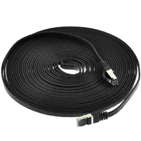 G-Shield 10m Kabel Ethernet Cat7 RJ45 LAN Nettverk Flat Skjermet