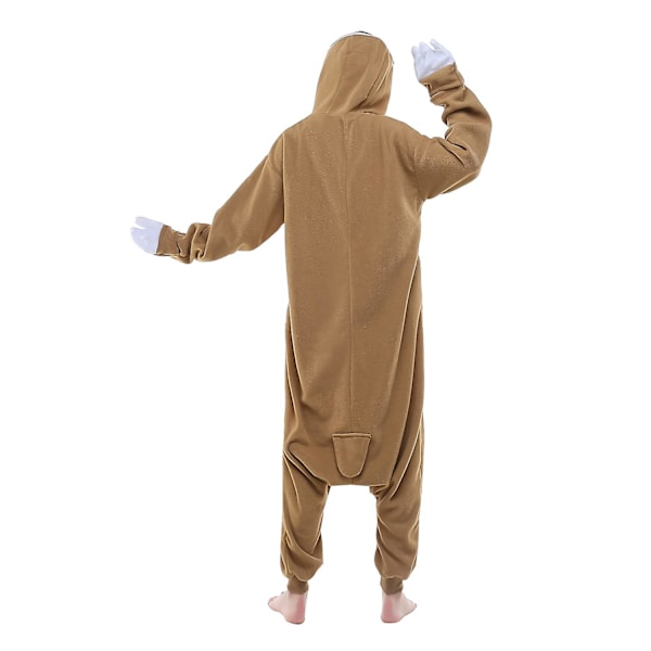 Reedca Totoro Aikuisten Onesie Halloween Cosplay Asut Anime Pyjamat Yhteensopiva Naisten Ja Tyttöjen Kanssa, napitus Sloth M