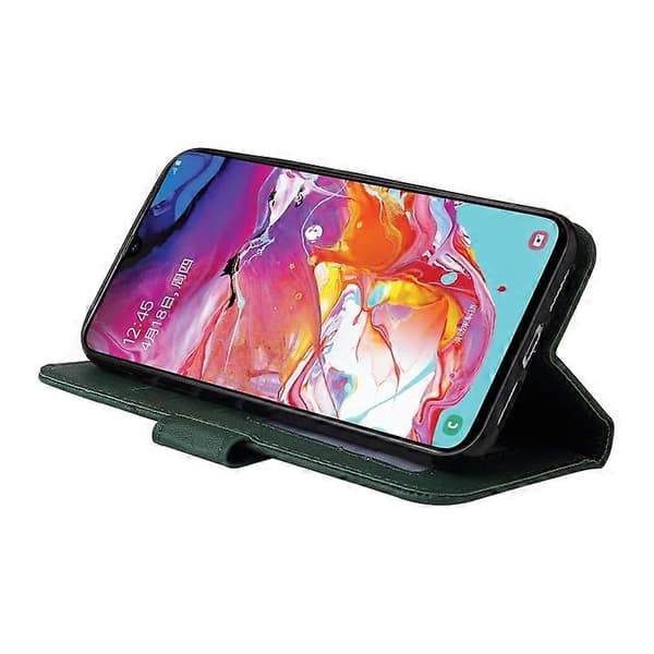 GQUTROBE Rätvinkligt Läderfodral för Huawei P20 Pro Green