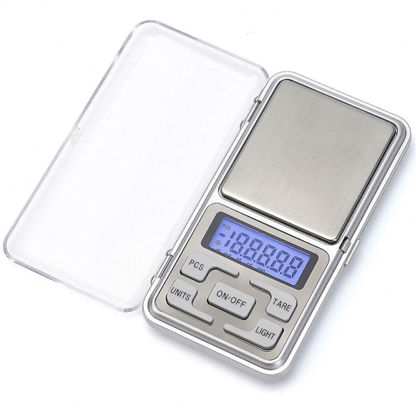 Taskukokoinen digitaalinen vaaka koruille kullan punnitukseen Mini LCD keittiö 0,1g 500g grammaa