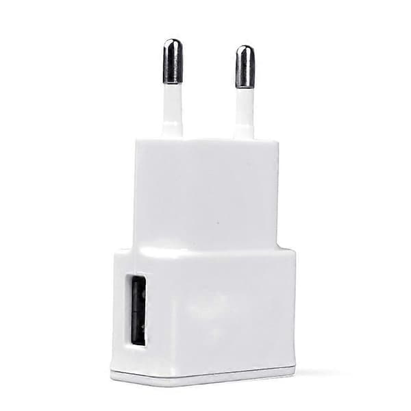 [LCS] Bærbar hjemmerejse 5V 2A enkelt USB-telefonopladeradapter kompatibel med Samsung Huawei White EU Plug
