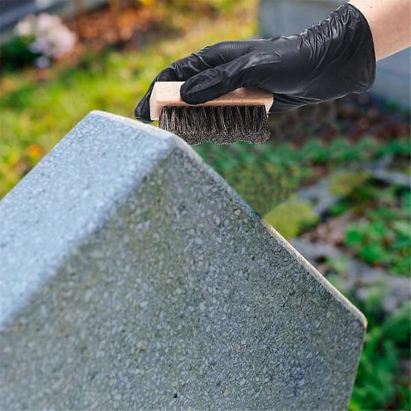 1 sæt gravstensrensesæt til rengøring af gravsten og granit