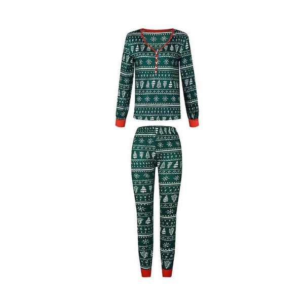 Christmas Family Julgran Print Pyjamas Matchande Set Mom XL