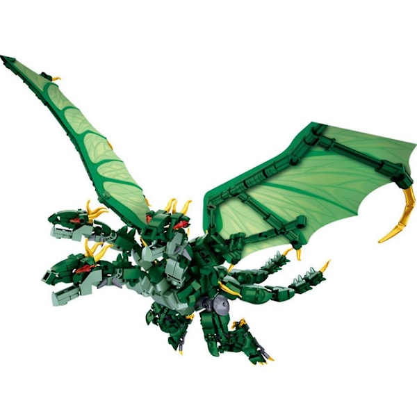Mekanisk Godzilla Byggklossar Leksak för Barn Green