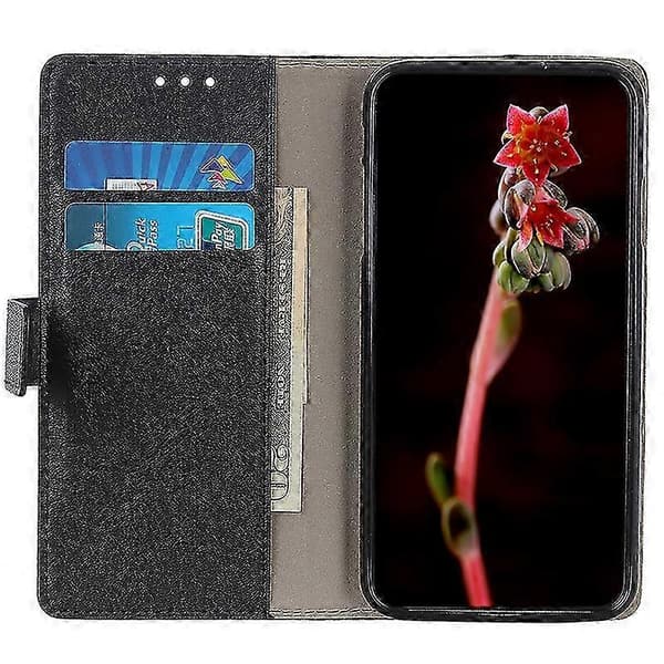[LCS]Til Google Pixel 9 Pro XL Tekstureret Telefoncover PU Læder Telefonstativ Cover Black