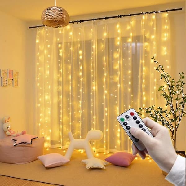 [LCS]LED-ljusslinga, julgransbelysning, bröllopsfestdekoration 3m x 1m 100leds