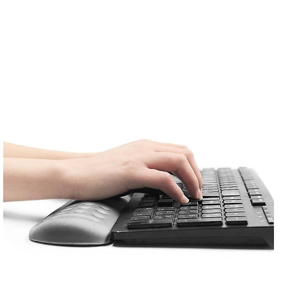 Memory Foam Sæt Tastatur Håndledsstøtte Muse Håndledspude gray