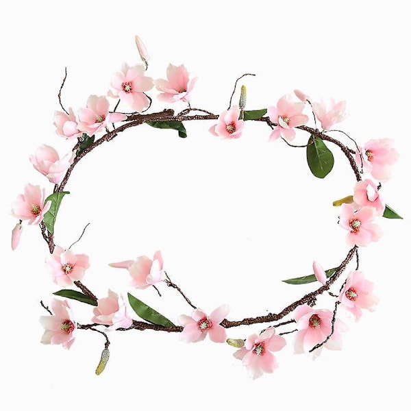 1,8 m Silke Blomster Orkide Magnolia Ranke Bryllupsfest Kunstige Yulan Blomster For Hjemmedekorasjon