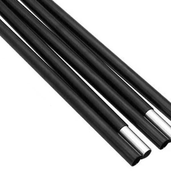 Stolpsats för solsegel, stöd för solsegel och markiser utomhus Black Unfolded Size About 2.1M