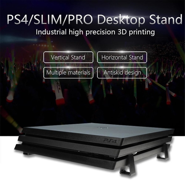 4 st Nya spelkonsol horisontell hållare fäste kylfötter skrivbordsställ för Sony PlayStation4 PS4 Slim Pro speltillbehör Themo for ps4
