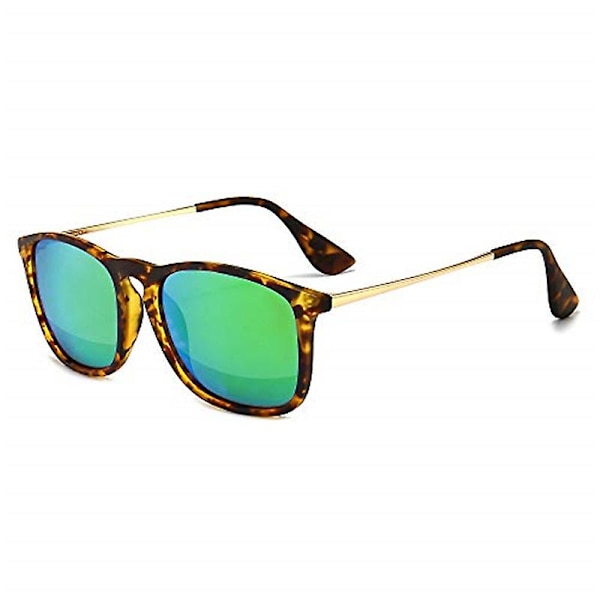Uv400 Komposit Ramme Retro Stil Firkantede Solbriller Green