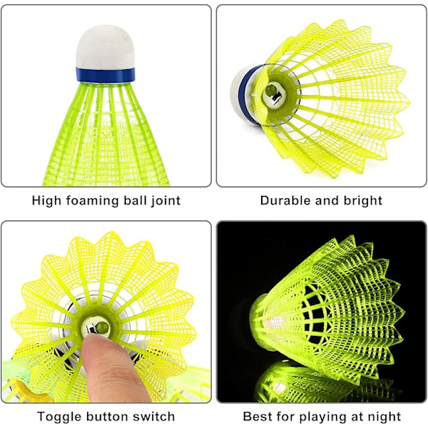 [LCS] LED Badminton, 12-pack Badminton, Nylon Badminton[mo]