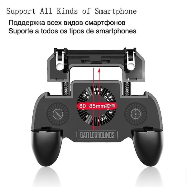Gaming l1 r1 kontroll joystick för android iphone telefon gamepad pubg controller mobil trigger joypad spelkonsol pad cellulär 2000mah no box