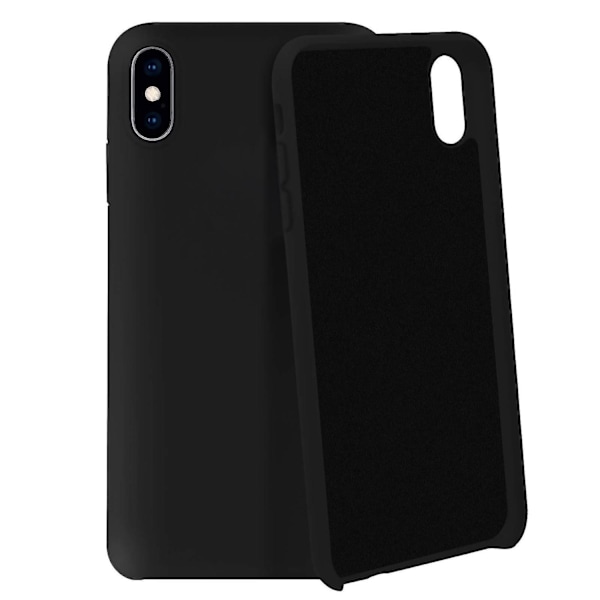 Apple iPhone XS Max Silikon Semi-rigid Deksel, Soft Touch Matt Finish - Svart(Svart)