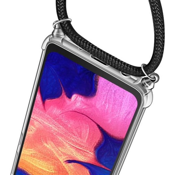 Case med sladd för SAMSUNG Galaxy A41 Silikonkrockkuddar Transpare