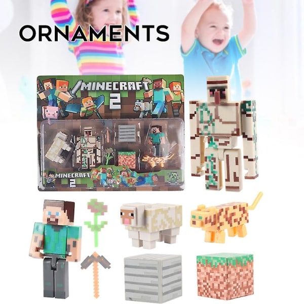 Minecraft Byggblockfigurer Leksak Samlarobjekt Actionfigur Och Tillbehör Baserat På Spelet Type D